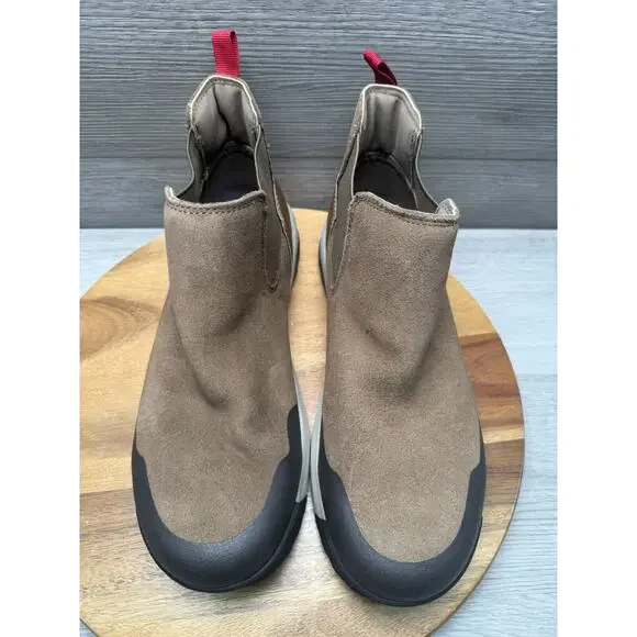 EASY SPIRIT Brown Pull Tab Goring Lancer Round Toe Leather Chelsea Men 8